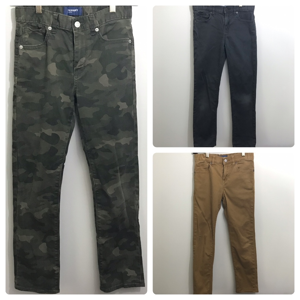 Lot of 3 Old Navy Boy's Karate Twill Pants sz 12